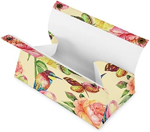 Caixa de lenço de lenço de borboleta de pássaro