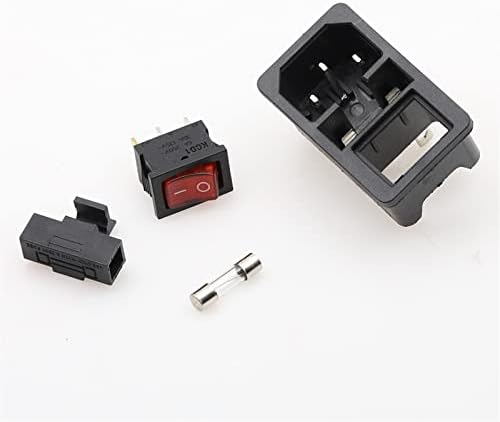 Ahafei 1PCS Rocker Switch Fused IEC 320 C14 Power Socket com o conector do conector do interruptor de fusível