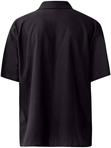 Camisa de colarinho de manga comprida, designer primavera verão masculino casual linho de algodão camisetas de manga