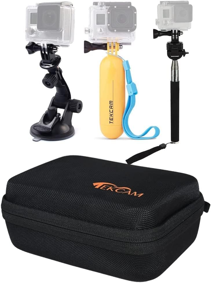 Acessórios de câmera de ação universal tekcam com pequenos estojos de transportar bolsa de armazenamento