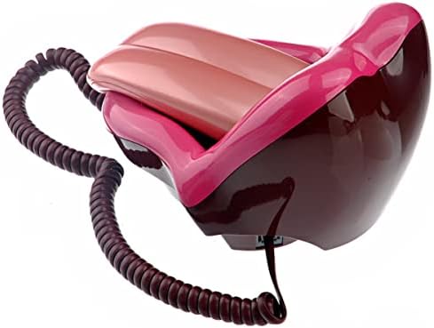 Homoyoyo Telefone Shape Phone Home Ar- Cable Super Color Redty Lip mesa de lábio grande com cordão