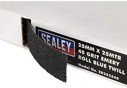 Seley ER252540 Emery Roll Blue Twill 25mm x 25m 40Grit