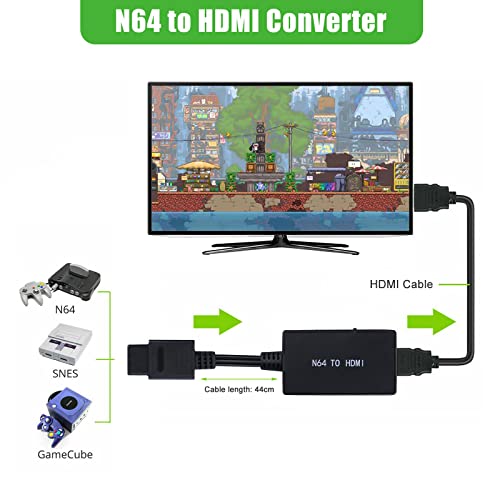 Conversor adaptador HDMI com cabo HD para Nintendo 64/SNES/SFC/NGC GameCube Console