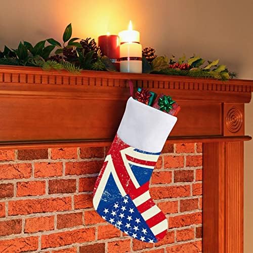Vintage UK e American Flag personalizou Christmas Witch