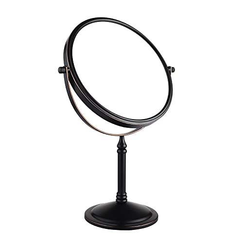 Espelho de maquiagem de mesa de nicesil, lateral duplo 1x-10x, 360 espelho cosmético giratório para mesa