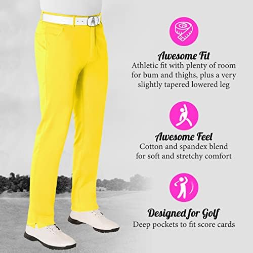 Calça de golfe real e incrível, homens, calças de golfe loucas para homens, calças de golfe engraçadas masculinas,