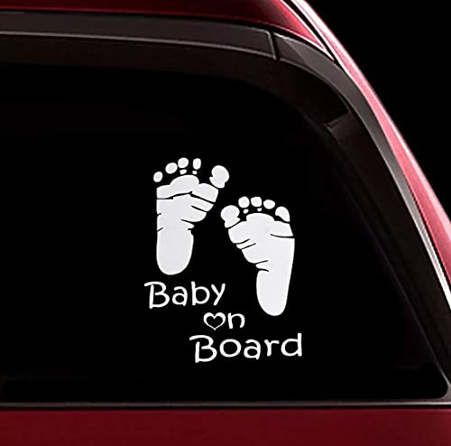 Sou baby yoda carsher de carro, pés de bebê fofos, 6,5 ”x5”