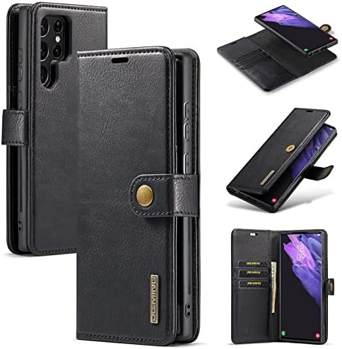 ZieUooo 2 em 1 Caixa de telefone da carteira de couro de Tipo magnético para Samsung Galaxy Note 20