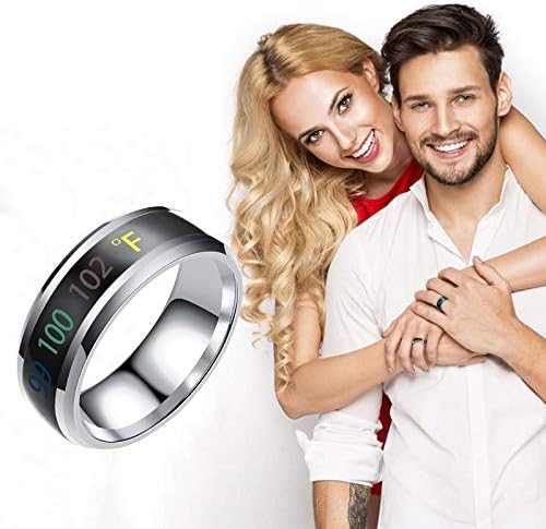 Tuuu clássico de temperatura física clássica Casal Humor Display Magic Ring Ring Jewelry Wedding