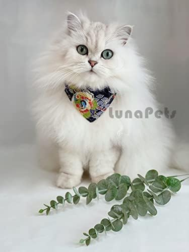 Ohayo Japanese Cat Bandana - 2 pacote | Bandana Collar Collar Japonês Ajustável Kitten Premium