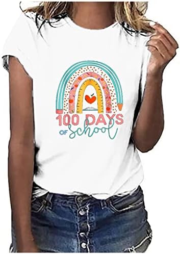 Mulheres outono camisa de verão 2023 roupas de manga curta de manga curta Graphic engraçado camisa de escritório para meninas 08 08