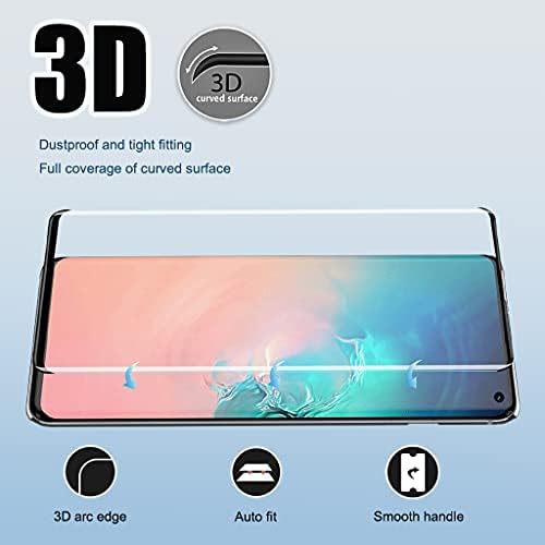 Micger Galaxy S10+ Plus Screen Protector 【2+ 2 pacote】 com protetor de lente da câmera [vidro 3D] Impressão