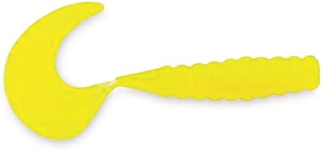 Berkley PowerBait Power Grubs Fishing Soft Is Bait, amarelo, 3in