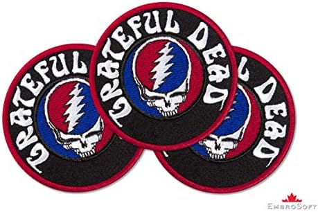 Logotipo agradecido com música -título, Rock Band Bordeded Patch Iron ON, 3 polegadas
