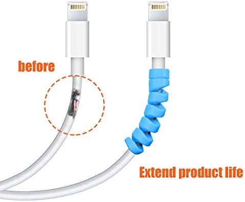 JETEC 12 peças Micro USB protetor de silicone altamente flexível, protetor de cabo de mouse, terno para todos