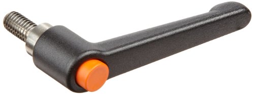 Manuse ajustável de zinco fundido de matriz com botão laranja, cravo rosqueado S/S, 1-11/64 de comprimento,