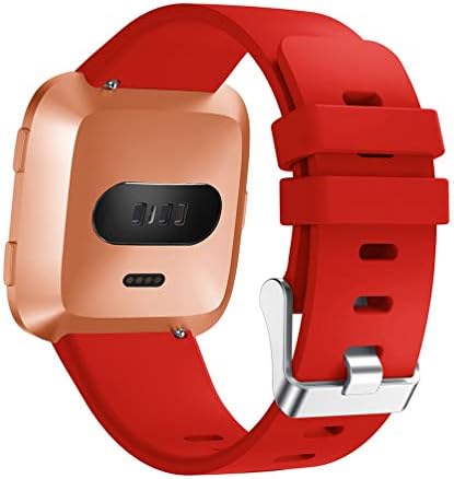 Silicone Watch Band Strap, Soft Sport Rubber Watch Band compatível com Fitbit Versa 2, Mulheres Men Men