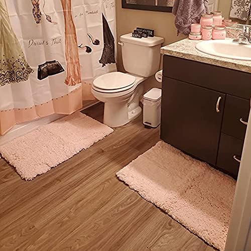 Sheepping banheiro tapetes Microfiber Bath Bath Machine lavável, borracha sem deslizamento e tapetes de banho