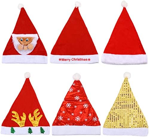 Trajes de bestoyard crianças 6pcs Natal Papai Noel Hat para macus Antlers Snowflake Natal Árvore