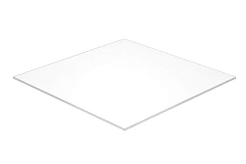 Folha de plexiglasse acrílico Falken, translúcido branco 55%, 4 x 6 x 1/4