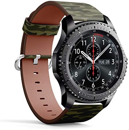 Compatível com Samsung Gear S3 Frontier/Classic - Leather Watch Wrist Band Strapelet com pinos