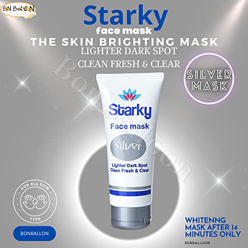Máscara Face Silver Starky para a pele para um facelift com sua fórmula única que deixa a pele macia e brilhante
