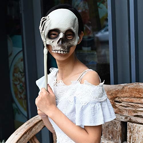 PartyKindom Halloween Skull Scary Cosplay Costume White Scream Skull Ghost Fake Face Scary For Halloween Cosplay