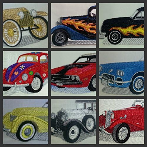 Coleção de carros clássicos [1952 mg td] [história do automóvel americano em bordado] Ferro bordado On/Sew