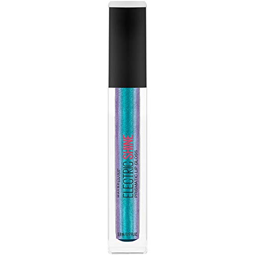 Maybelline New York Lip Studio Electric Shine Prismatic Lip Gloss Makeup, Azul elétrico, 0,17 fl. Oz.