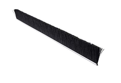 Tanis Brush MB402696 3/16 Escovas de tira em aço inoxidável com cerdas de nylon preto crimpadas,