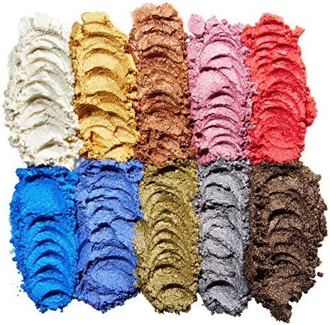 Pigmento de cor de resina epóxi metálica 10 cores Gold, prata, azul e vermelho coletas de corante