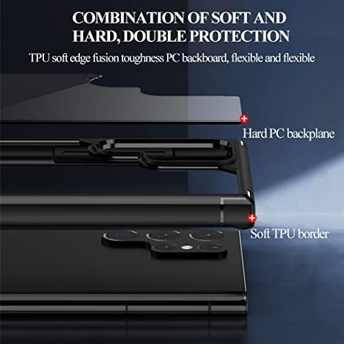 Samsung Galaxy S22 Ultra Case Cristal Clear Grade Militar de grau de choque FIXA TPU TPU TPU Back Tough Protective