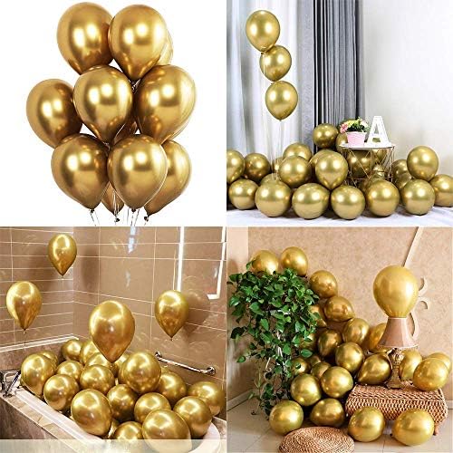 Balões metálicos de cromo dourados balões de hélio de 5 polegadas de hélio de espessura arco de ouro 50pcs
