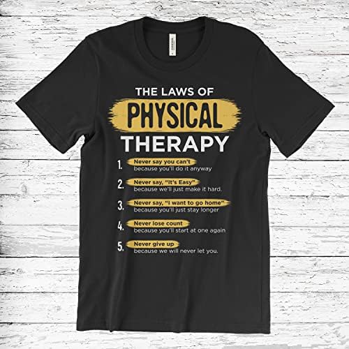Camisa fisioterapeuta As leis da fisioterapia Tee de manga curta para fisioterapia fisioterapia Tee