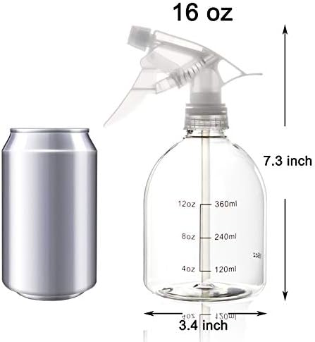 YounGever 6 embalam garrafas de spray de plástico vazias, garrafas de spray para cabelos e soluções