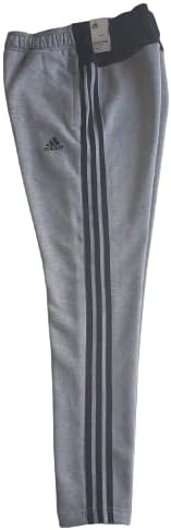 Adidas Men's Essentials Multi Sport Sport Fleece Open Hem de 3-tiras de calça cinza/preto médio
