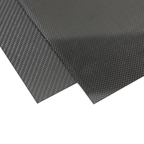 Shina 1pc 2x400x500mm 3k folha de placa de fibra de carbono Folha de 2 mm de espessura mate superfície