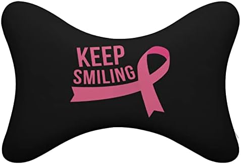 Fita rosa Mantenha o travesseiro sorridente do pescoço de carro 2 PCs Lúdica de pescoço respirável Resto
