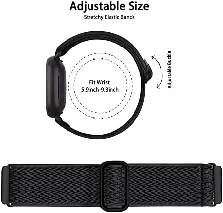 6 pacote de elástico ajustável Banda compatível com Fitbit Versa/Fitbit Versa Lite/Fitbit Versa 2 Bands para