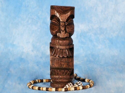 Makaha tiki totem 8 - Walnut Hawaiian Tiki Deus | bla603020
