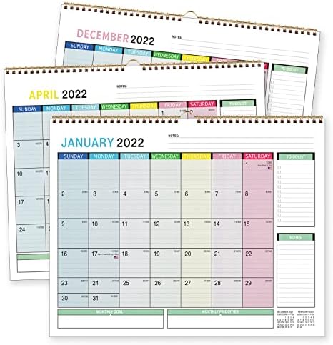 Calendário da mesa 2022-2023- 18 Calendário mensal de mesa/parede de janeiro de 2012 a junho.