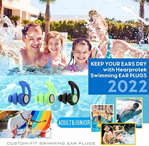 2 pares de tampões de orelha para adultos de natação, Hearprotek reutilizável Custom Swim Water Plugs Homens