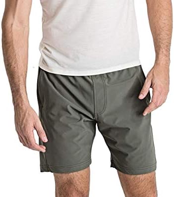 Vestuário de Olivers em todo o curto, shorts de desempenho de 4 vias masculinos com bolsos, wicking de umidade