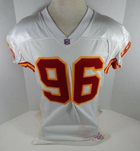 1995 Kansas City Chiefs 96 Jogo emitiu White Jersey 46 DP16391 - Jerseys de Jerseys usados ​​na NFL