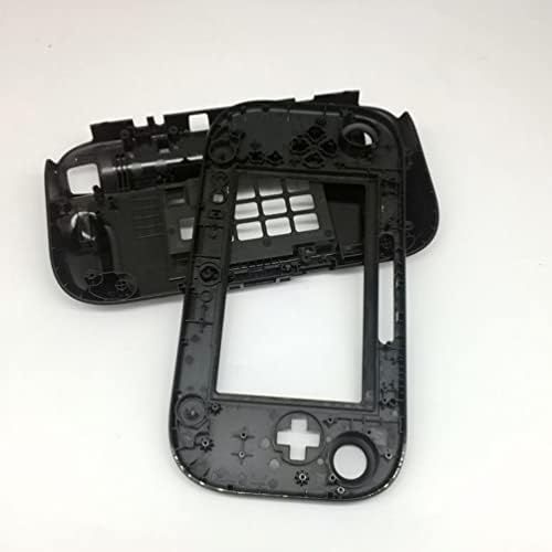 Caixa de casca de alojamento de reposição para Wii U, caixa de moradia preta superior e inferior