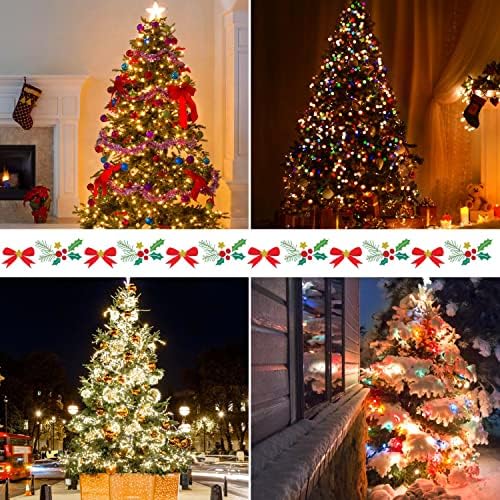 Luzes da árvore de Natal - Warmwhite 400 LED 6,59ft x 16 luzes de gota decorações de Natal com 8 modelos e função