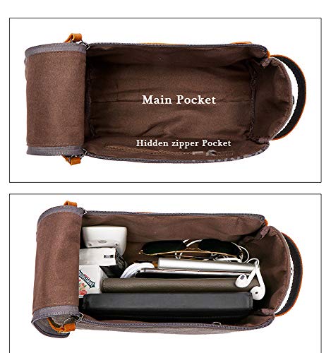 Bolsa de higiene pessoal para homens e mulheres Bag de barbear personalizado kit de couro louco