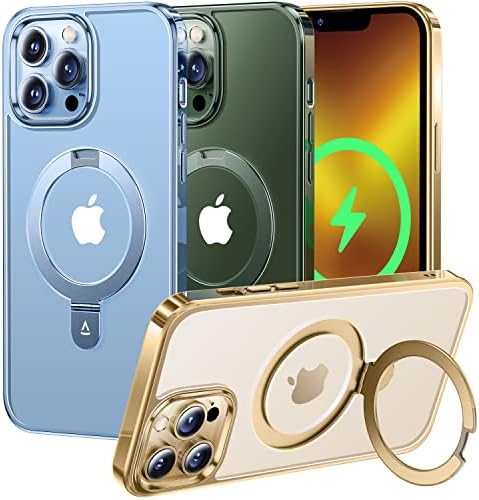 Alphex Invisible Stand Magnetic Case para iPhone 13 Pro [Parece o iPhone nu [compatível com Magsafe]