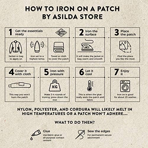 ASILDA Store Iron on Patches Set 6 | Ferro ou costure -se em emblema de remendo bordados | Viagem + Natureza +