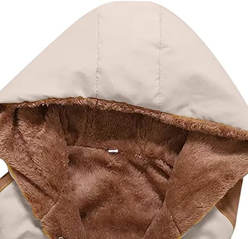 PRDECEXLU Business Tunic Sleeved Sleeved Women Winter Y2K com bolsos Casaco Colorblock Hoodies confortáveis